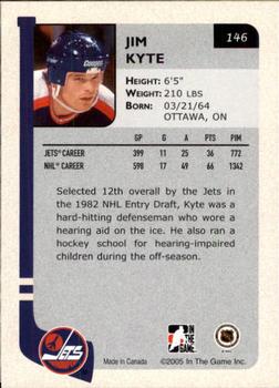 2004-05 In The Game Franchises Canadian #146 Jim Kyte Back