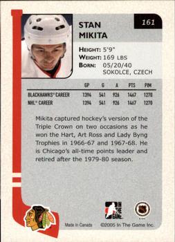 2004-05 In The Game Franchises US West #161 Stan Mikita Back