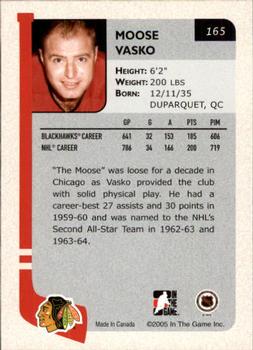 2004-05 In The Game Franchises US West #165 Elmer Vasko Back