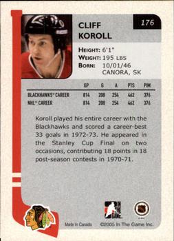 2004-05 In The Game Franchises US West #176 Cliff Koroll Back