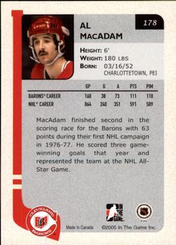2004-05 In The Game Franchises US West #178 Al MacAdam Back