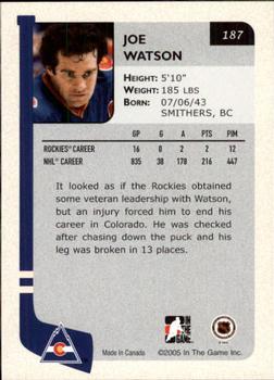 2004-05 In The Game Franchises US West #187 Joe Watson Back