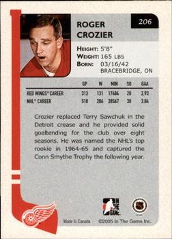 2004-05 In The Game Franchises US West #206 Roger Crozier Back