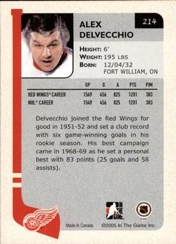2004-05 In The Game Franchises US West #214 Alex Delvecchio Back