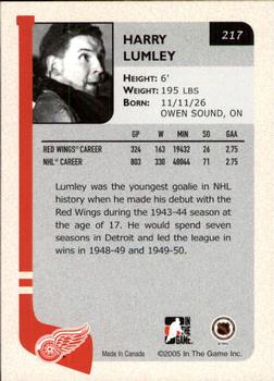2004-05 In The Game Franchises US West #217 Harry Lumley Back
