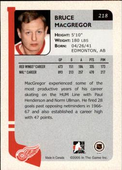 2004-05 In The Game Franchises US West #218 Bruce MacGregor Back