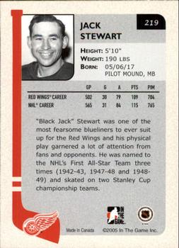 2004-05 In The Game Franchises US West #219 Jack Stewart Back
