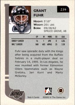 2004-05 In The Game Franchises US West #234 Grant Fuhr Back