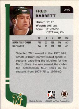 2004-05 In The Game Franchises US West #249 Fred Barrett Back