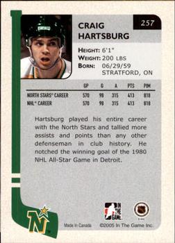 2004-05 In The Game Franchises US West #257 Craig Hartsburg Back