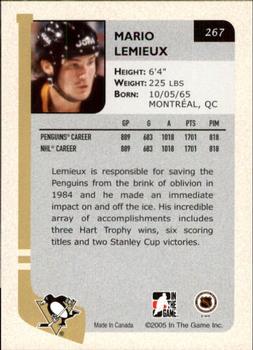 2004-05 In The Game Franchises US West #267 Mario Lemieux Back