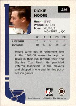 2004-05 In The Game Franchises US West #286 Dickie Moore Back