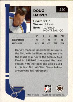 2004-05 In The Game Franchises US West #290 Doug Harvey Back