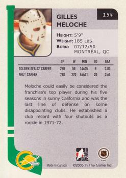 2004-05 In The Game Franchises US West #154 Gilles Meloche Back