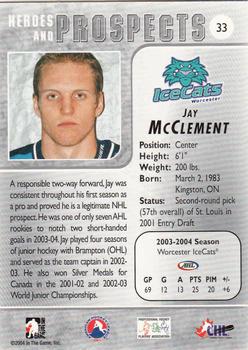 2004-05 In The Game Heroes and Prospects #33 Jay McClement Back