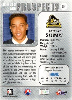 2004-05 In The Game Heroes and Prospects #54 Anthony Stewart Back