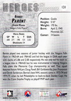 2004-05 In The Game Heroes and Prospects #131 Bernie Parent Back