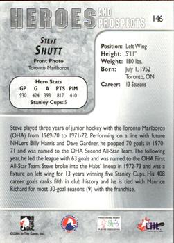 2004-05 In The Game Heroes and Prospects #146 Steve Shutt Back