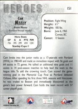 2004-05 In The Game Heroes and Prospects #151 Cam Neely Back