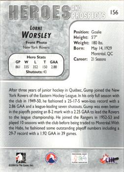 2004-05 In The Game Heroes and Prospects #156 Lorne Worsley Back