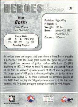 2004-05 In The Game Heroes and Prospects #158 Mike Bossy Back