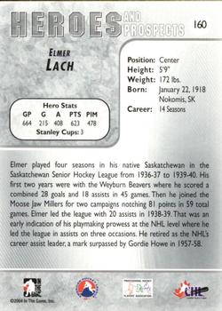 2004-05 In The Game Heroes and Prospects #160 Elmer Lach Back