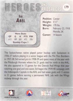 2004-05 In The Game Heroes and Prospects #179 Sid Abel Back