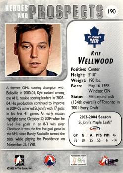 2004-05 In The Game Heroes and Prospects #190 Kyle Wellwood Back