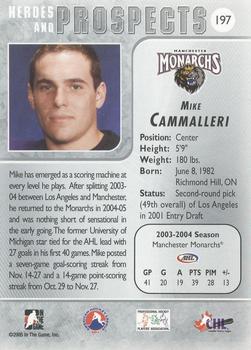 2004-05 In The Game Heroes and Prospects #197 Mike Cammalleri Back