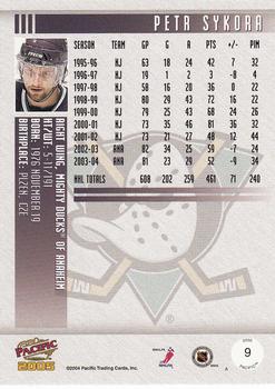 2004-05 Pacific #9 Petr Sykora Back
