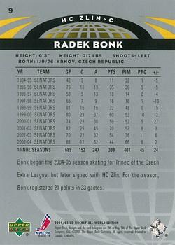 2004-05 Upper Deck All-World Edition #9 Radek Bonk Back