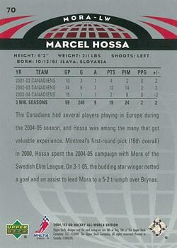 2004-05 Upper Deck All-World Edition #70 Marcel Hossa Back