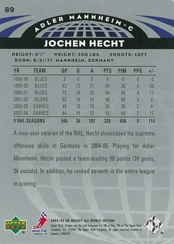 2004-05 Upper Deck All-World Edition #89 Jochen Hecht Back