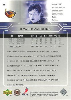 2004-05 Upper Deck #8 Ilya Kovalchuk Back