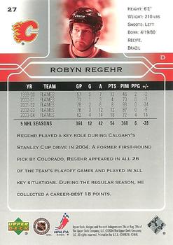 2004-05 Upper Deck #27 Robyn Regehr Back