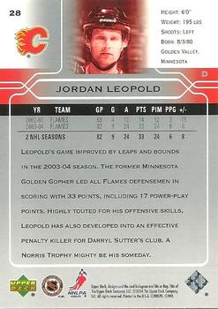 2004-05 Upper Deck #28 Jordan Leopold Back