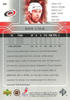 2004-05 Upper Deck #34 Erik Cole Back