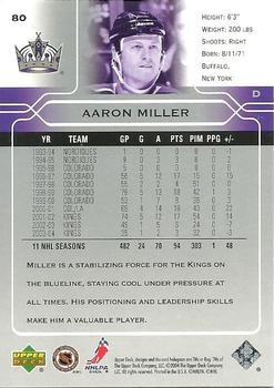 2004-05 Upper Deck #80 Aaron Miller Back