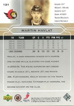 2004-05 Upper Deck #121 Martin Havlat Back
