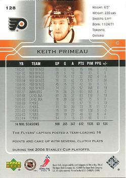 2004-05 Upper Deck #128 Keith Primeau Back