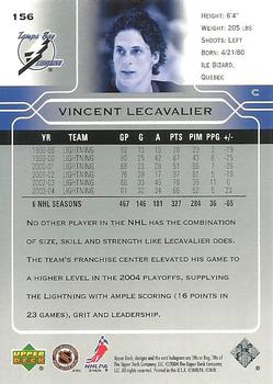 2004-05 Upper Deck #156 Vincent Lecavalier Back