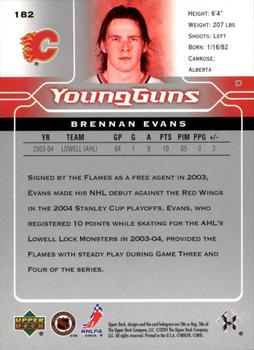 2004-05 Upper Deck #182 Brennan Evans Back