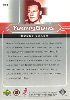 2004-05 Upper Deck #194 Hobey Baker Back
