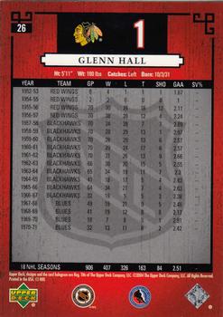 2004-05 Upper Deck Legends Classics #26 Glenn Hall Back