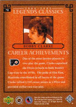 2004-05 Upper Deck Legends Classics #70 Bobby Clarke Back
