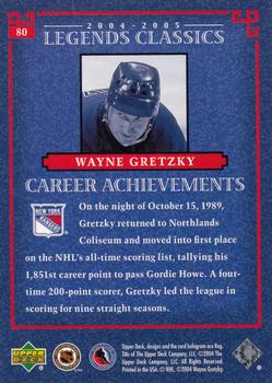 2004-05 Upper Deck Legends Classics #80 Wayne Gretzky Back