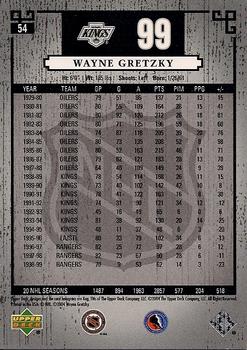 2004-05 Upper Deck Legends Classics #54 Wayne Gretzky Back