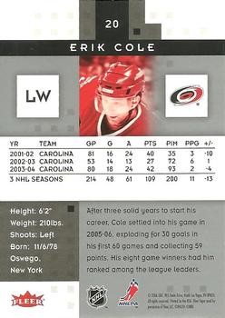 2005-06 Fleer Hot Prospects #20 Erik Cole Back