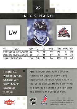 2005-06 Fleer Hot Prospects #29 Rick Nash Back