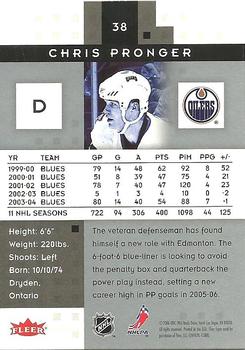 2005-06 Fleer Hot Prospects #38 Chris Pronger Back